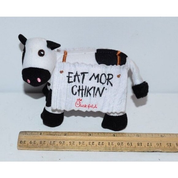 2017 Chick Fil A Cow Plush Eat Mor Chikin  Cute stocking stuffer - Picture 3 of 7